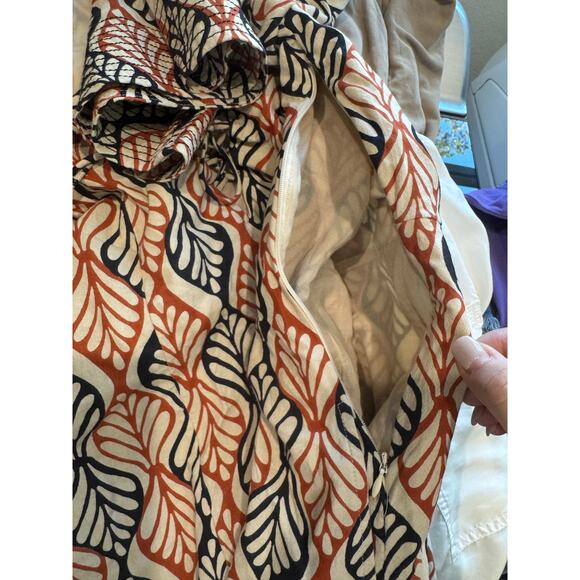 Free People Gia Shift Dress Size Medium Floral Geometric Pattern Lace-Up‎ Fall - Picture 13 of 13